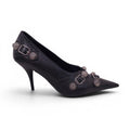 BALENCIAGA BLACK CAGOLE POINTED PUMPS - SIZE 36