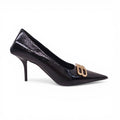 BALENCIAGA BLACK PATENT KNIFE PUMPS - SIZE 36