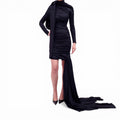 BALENCIAGA BLACK SPANDEX DRESS - SIZE 36