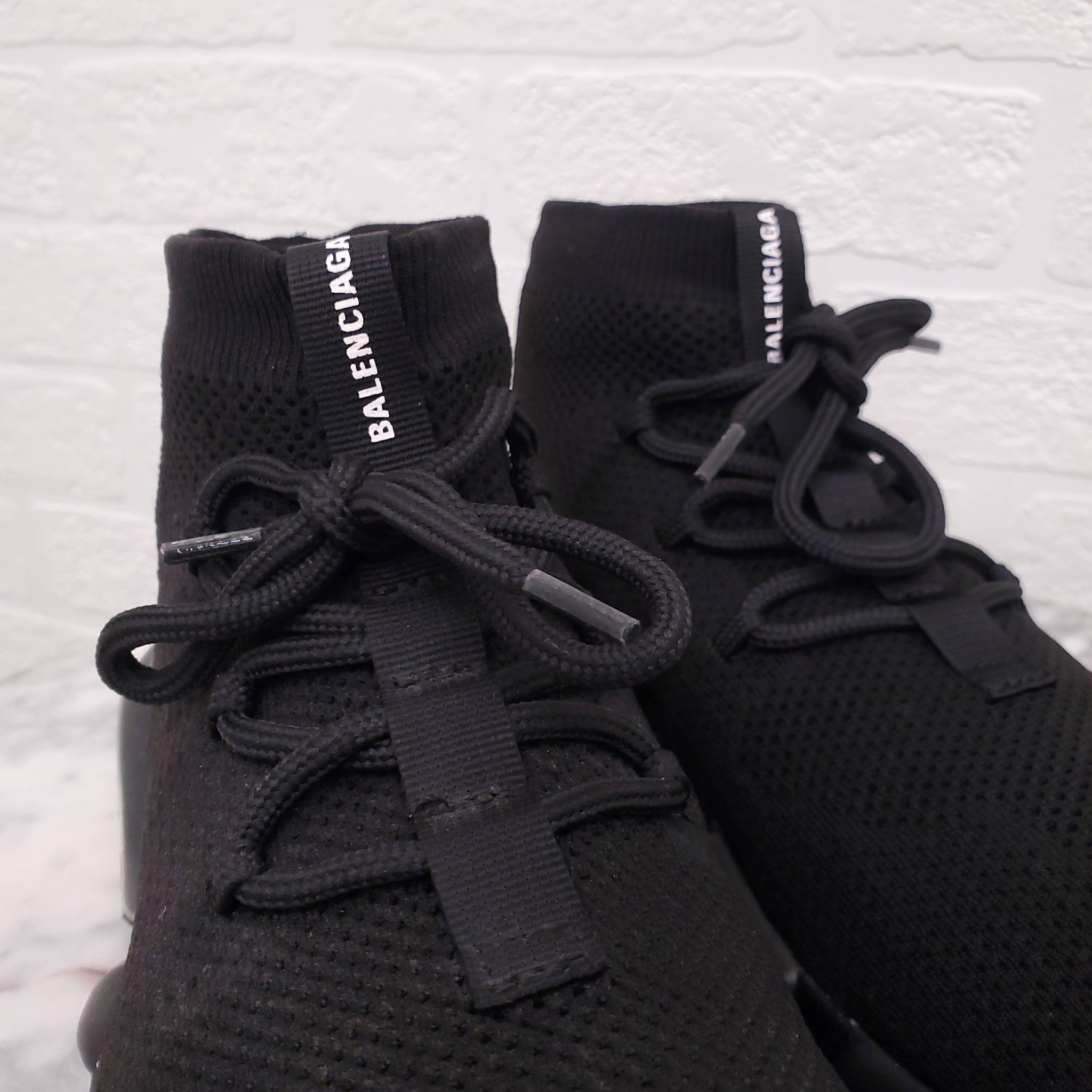 BALENCIAGA BLACK SPEED TRAINER LACE UP SOCK SNEAKERS - SIZE BALENCIAGA BLACK SPEED TRAINER LACE UP SOCK SNEAKERS - SIZE