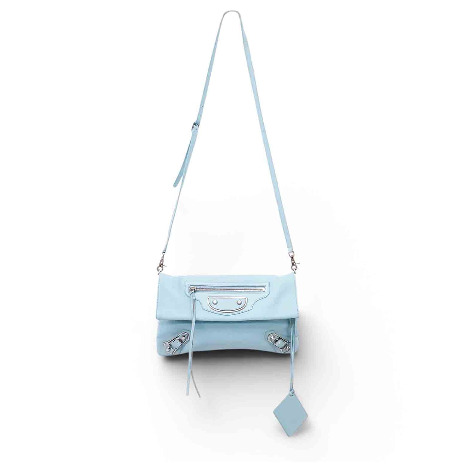 BALENCIAGA BLUE MOTOCROSS CROSSBODY BAG