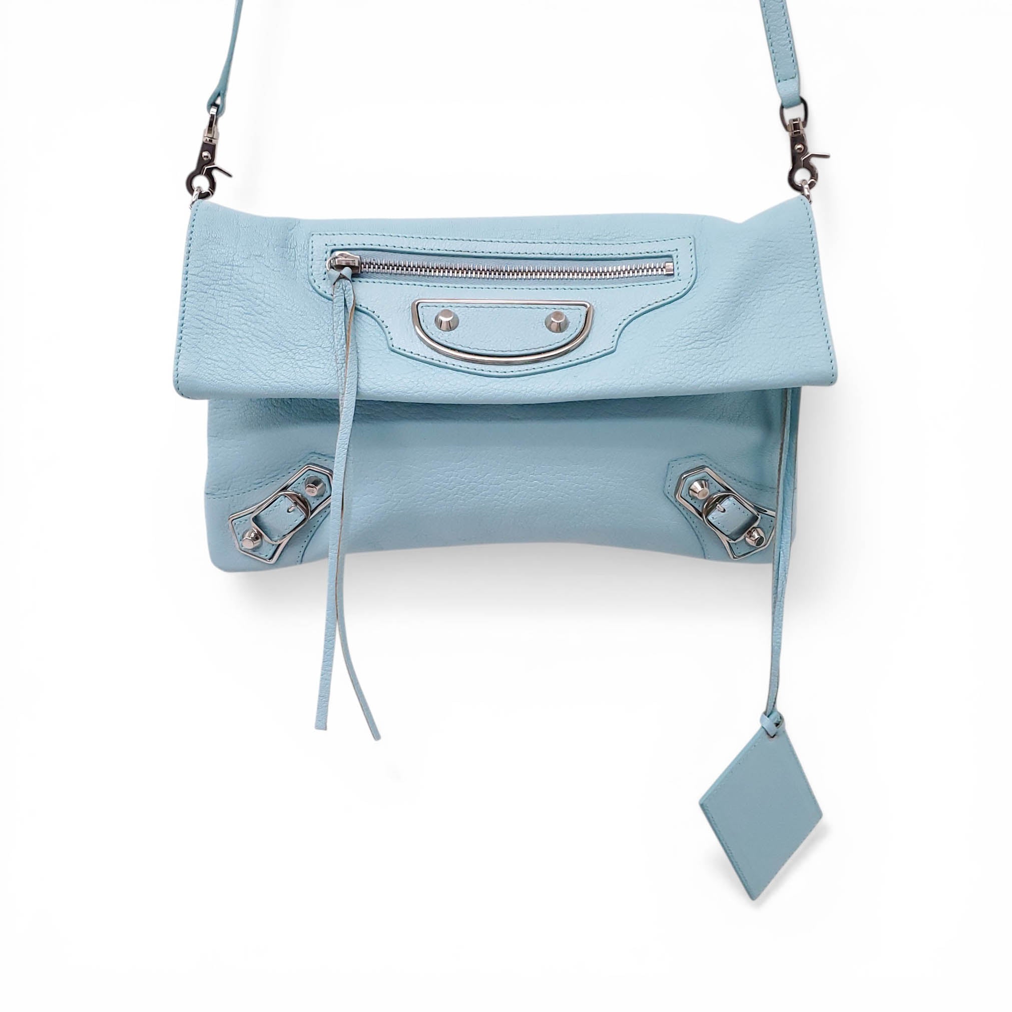 BALENCIAGA BLUE MOTOCROSS CROSSBODY BAG