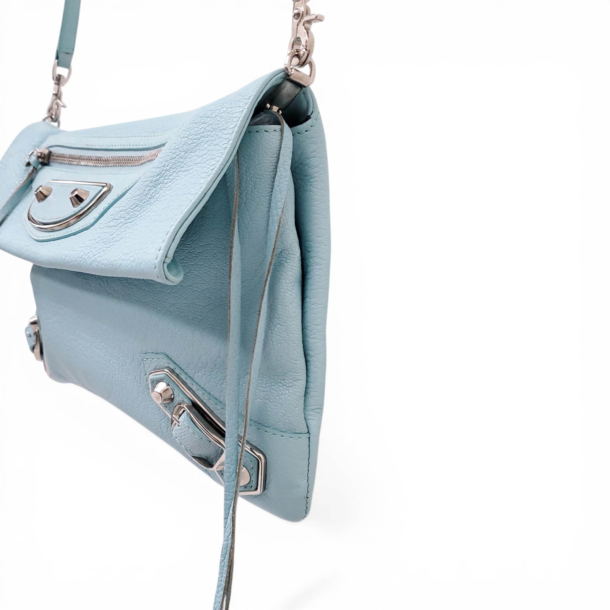 BALENCIAGA BLUE MOTOCROSS CROSSBODY BAG