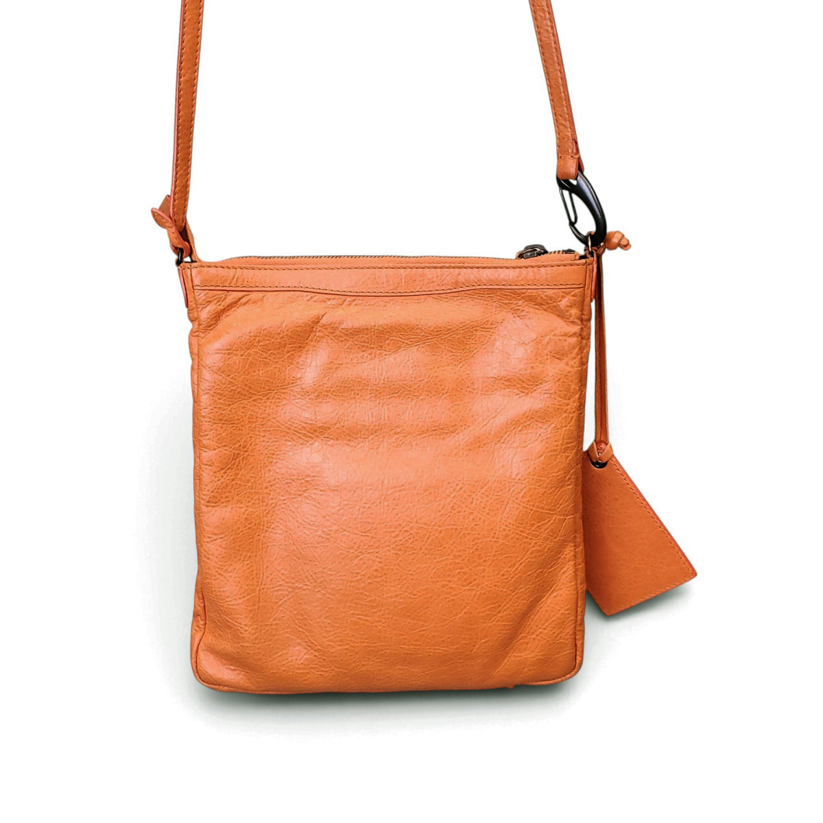 BALENCIAGA CITY ORANGE CROSSBODY POUCH