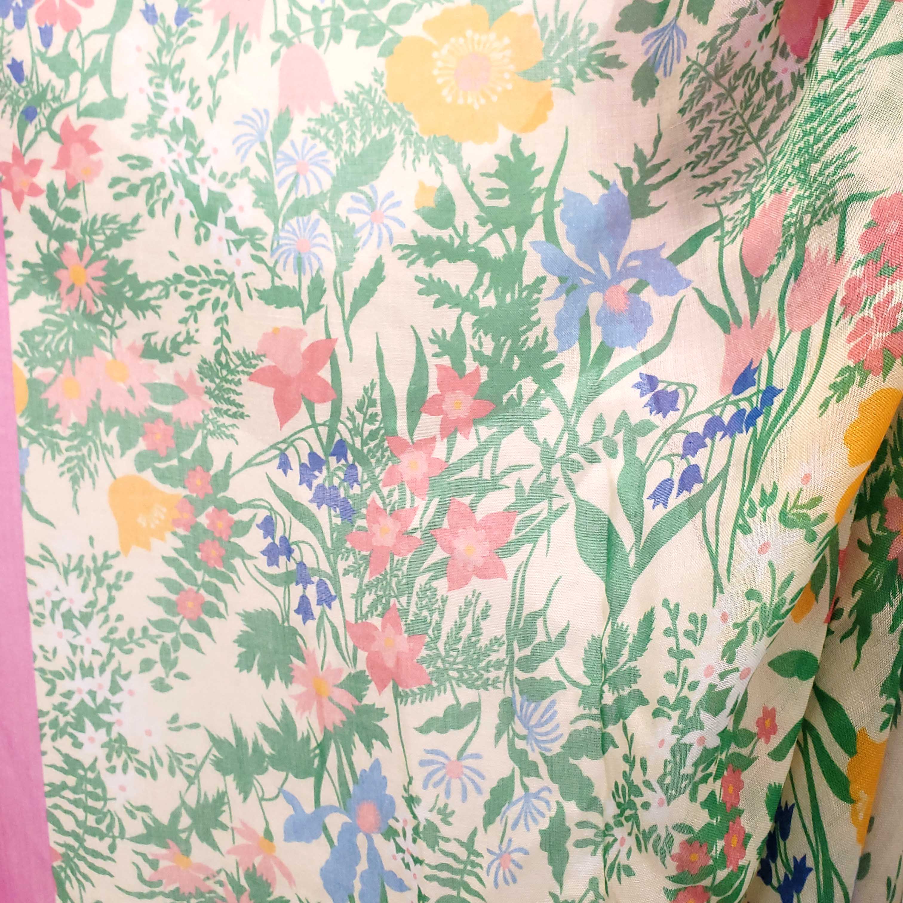 BALENCIAGA FLORAL LOGO SCARF