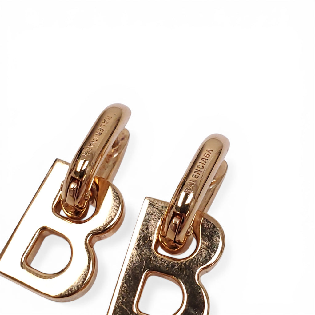 BALENCIAGA GOLD B CHAIN XS EARRINGS