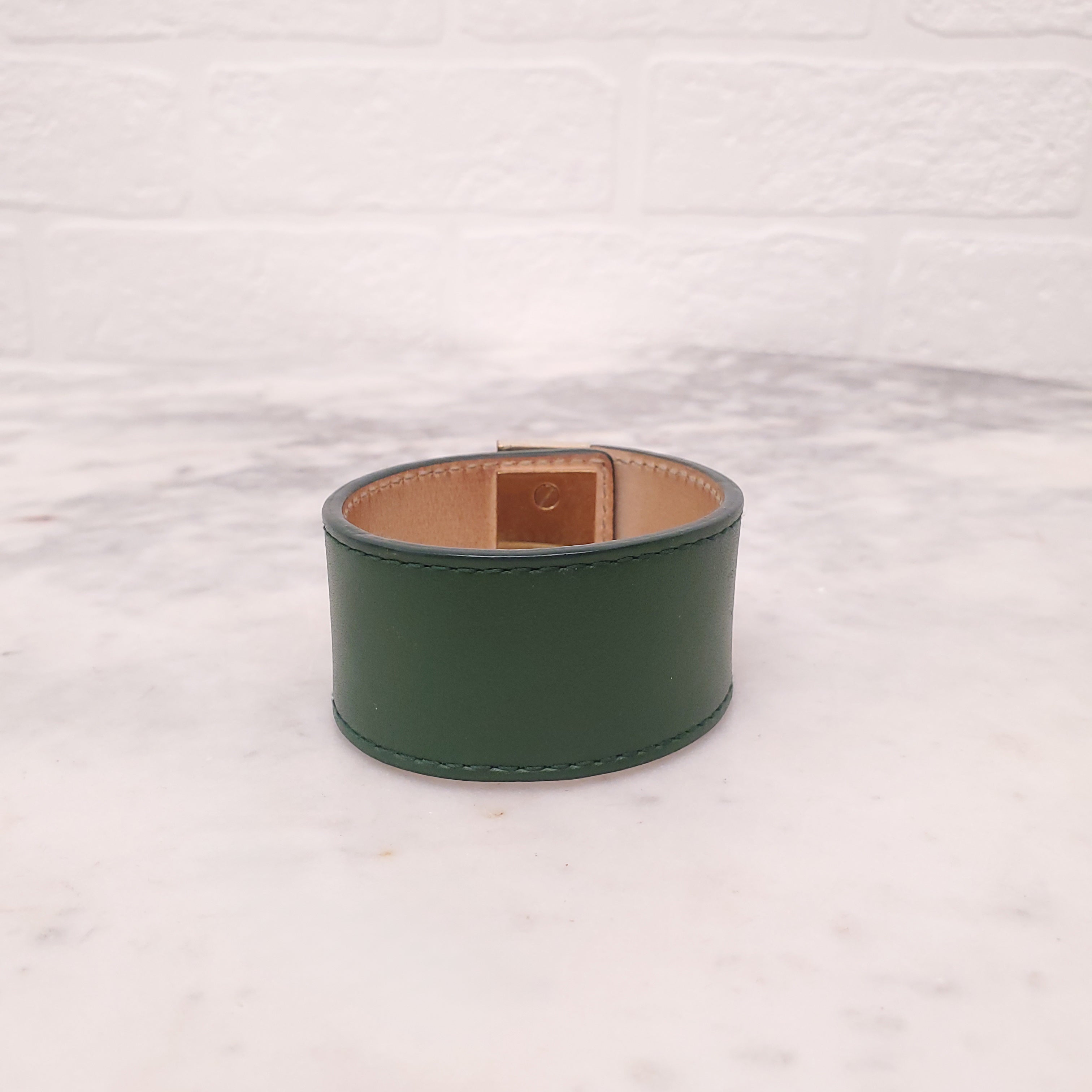 BALENCIAGA GREEN LEATHER BRACELET