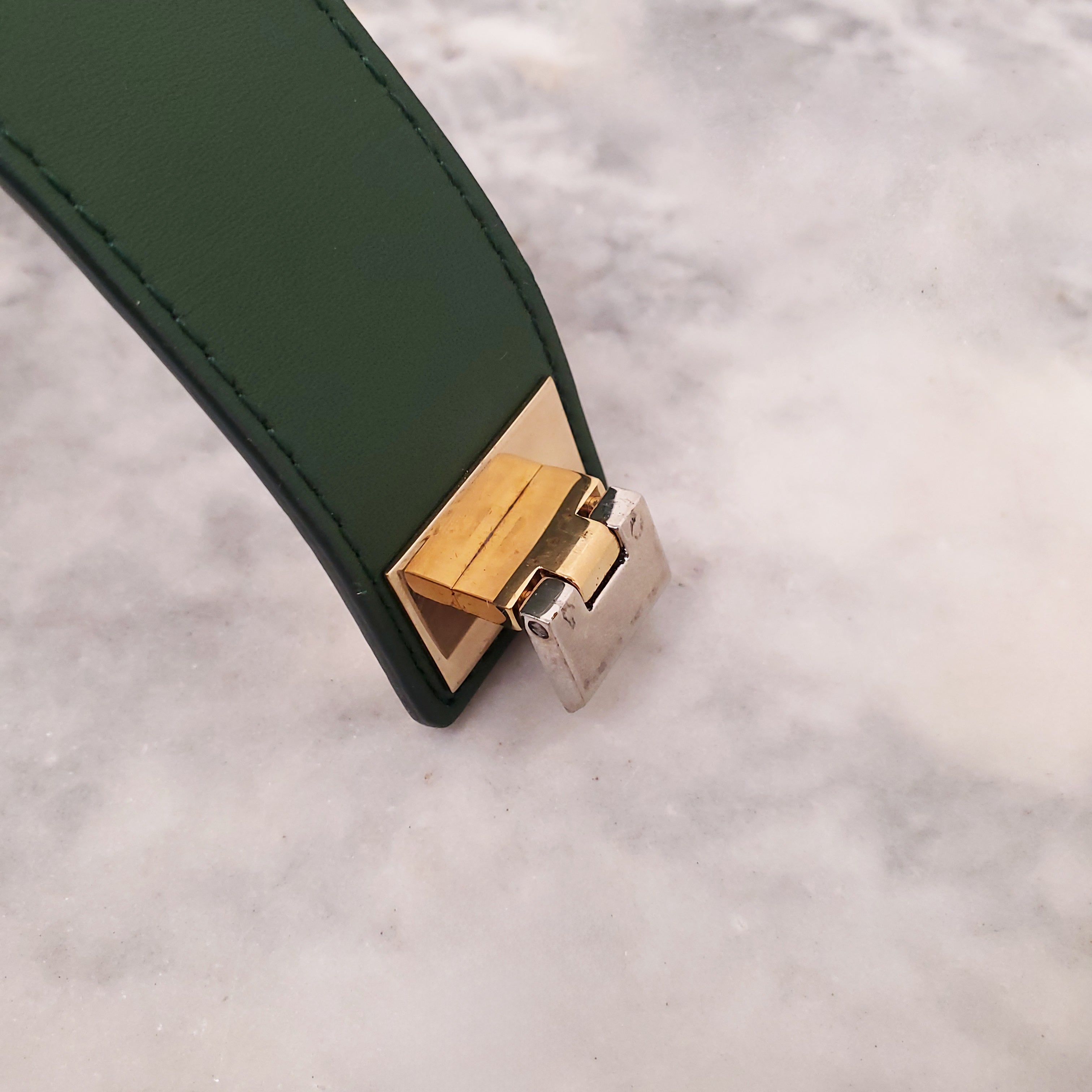 BALENCIAGA GREEN LEATHER BRACELET