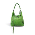 BALENCIAGA GREEN MOTO BUCKET BAG