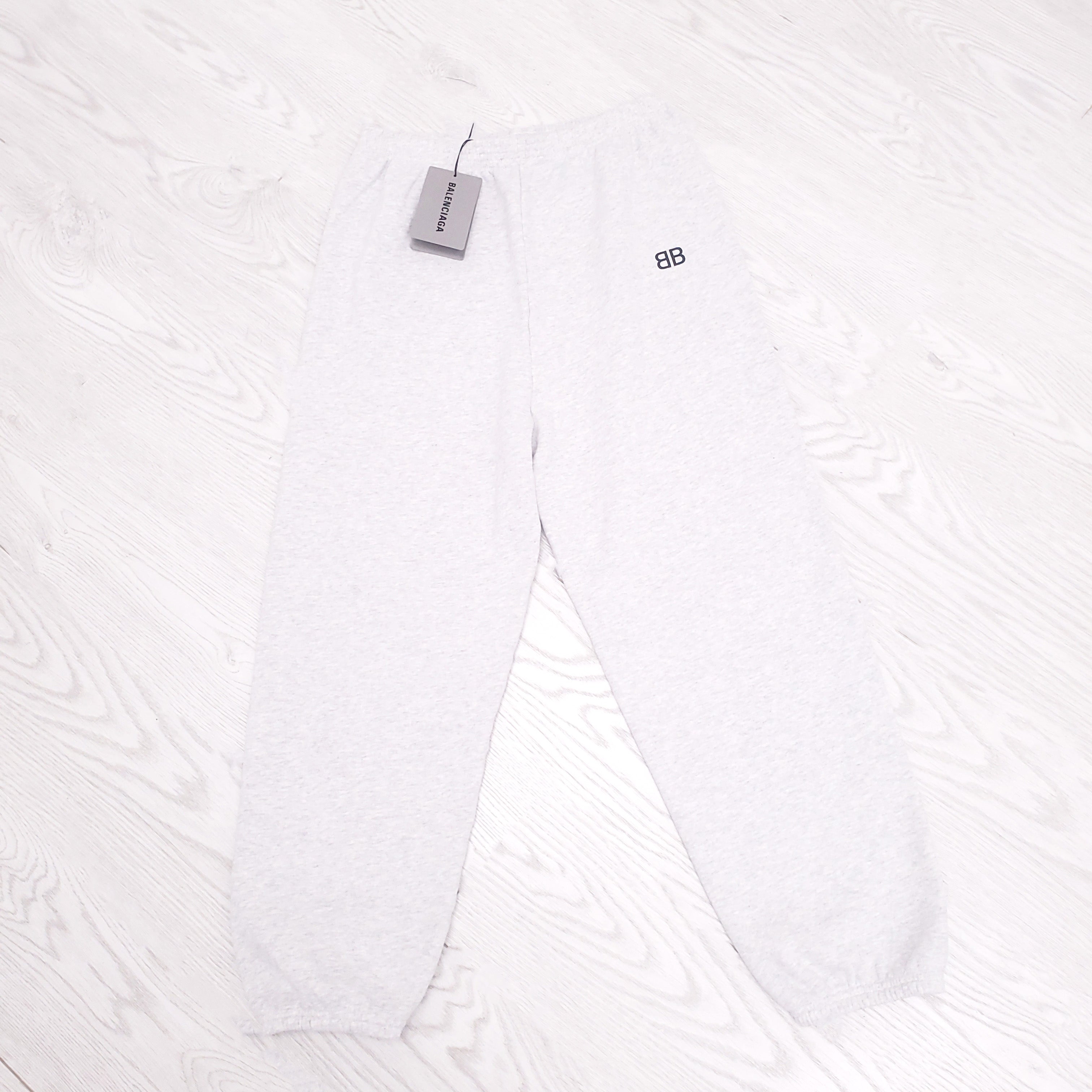 BALENCIAGA GREY LOGO SWEATPANTS - SIZE 10Y