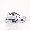 BALENCIAGA GREY/BLACK FLUO CLEAR SOLE SNEAKERS - SIZE 40