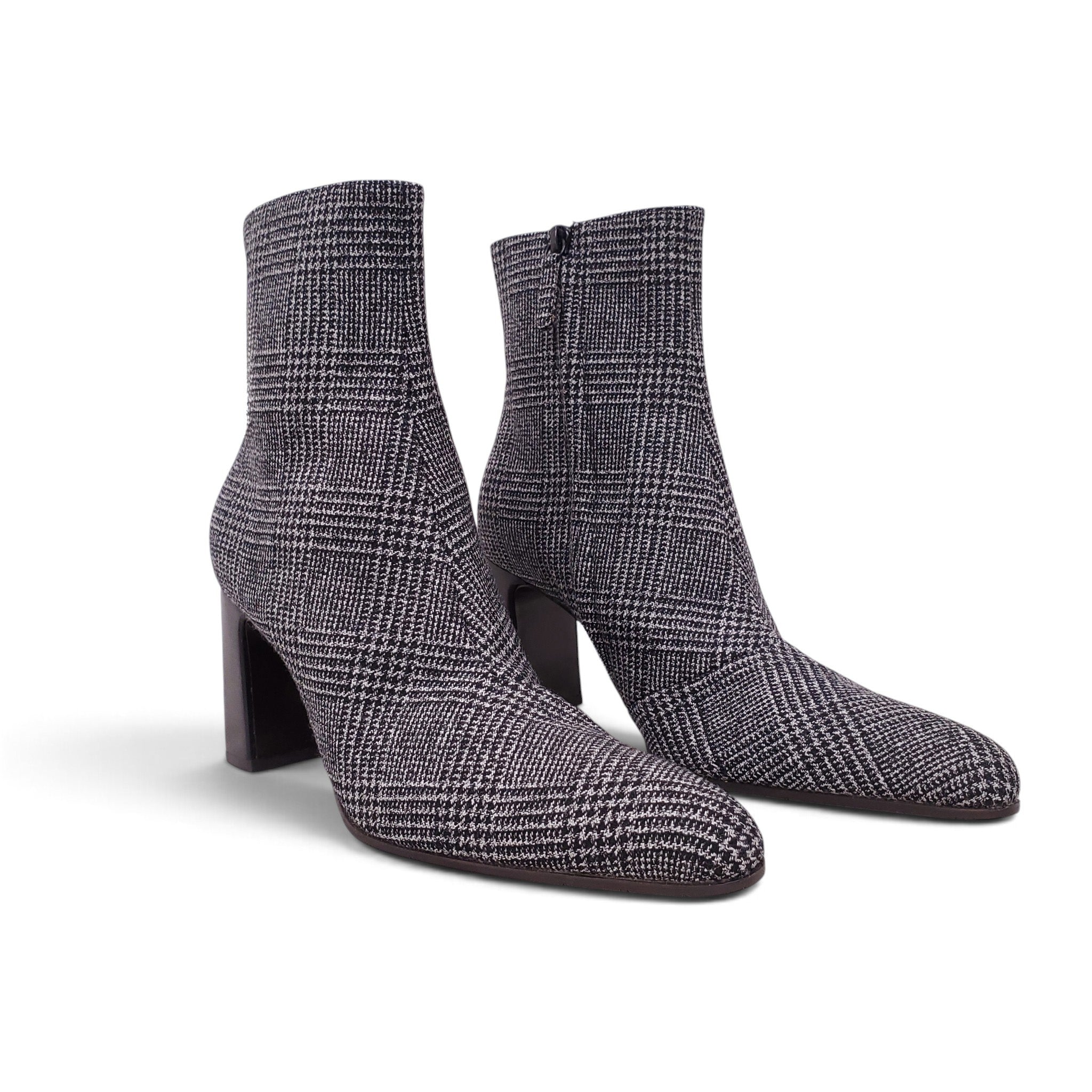 BALENCIAGA HOUNDSTOOTH BOOTIES - SIZE 37.5