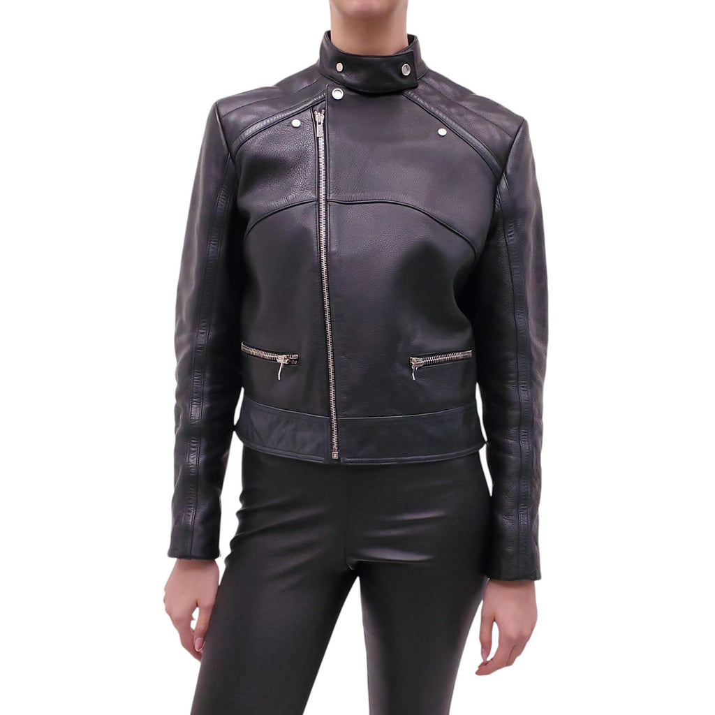 BALENCIAGA LEATHER BIKER JACKET - SIZE 44
