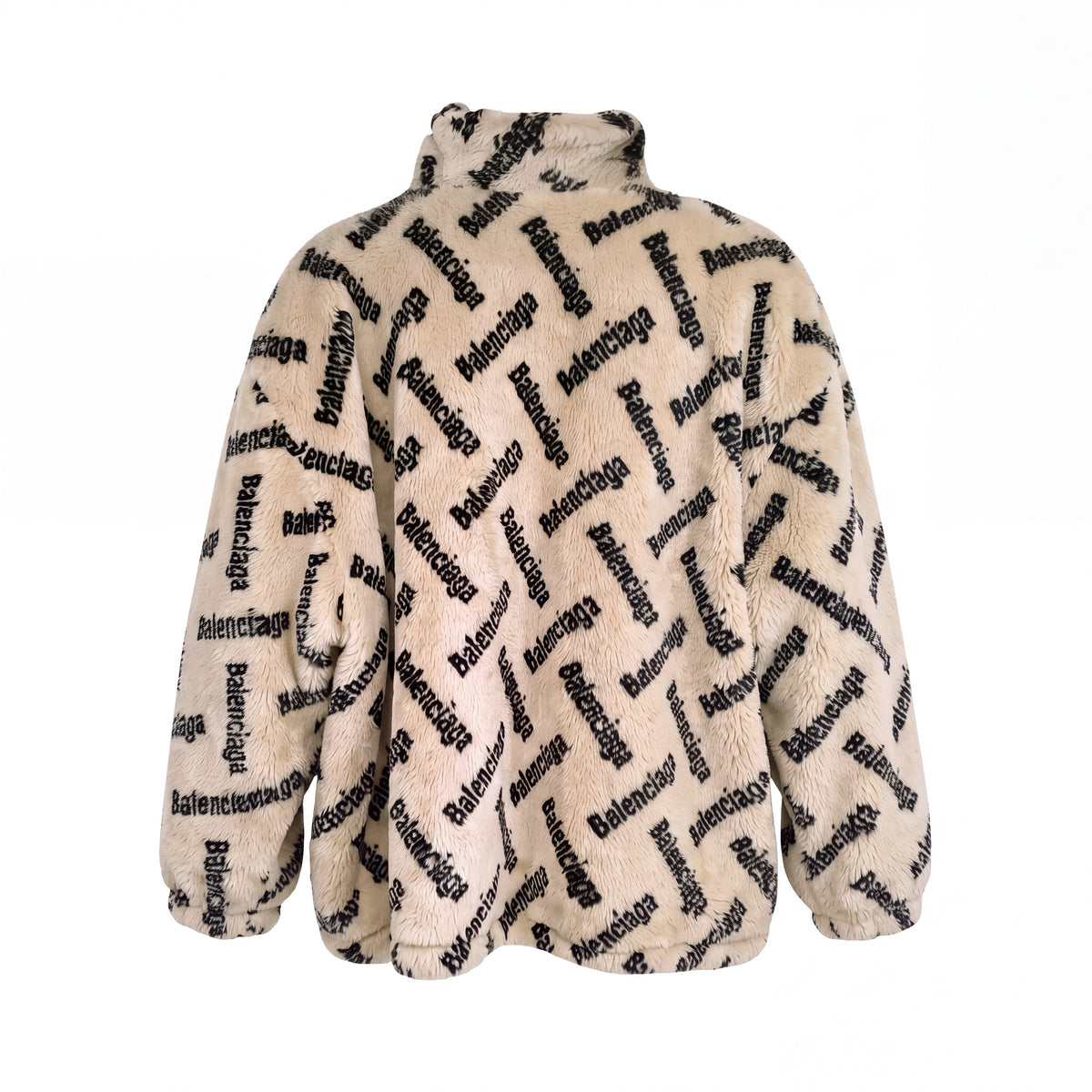 BALENCIAGA LOGO TEDDY JACKET - SIZE 42