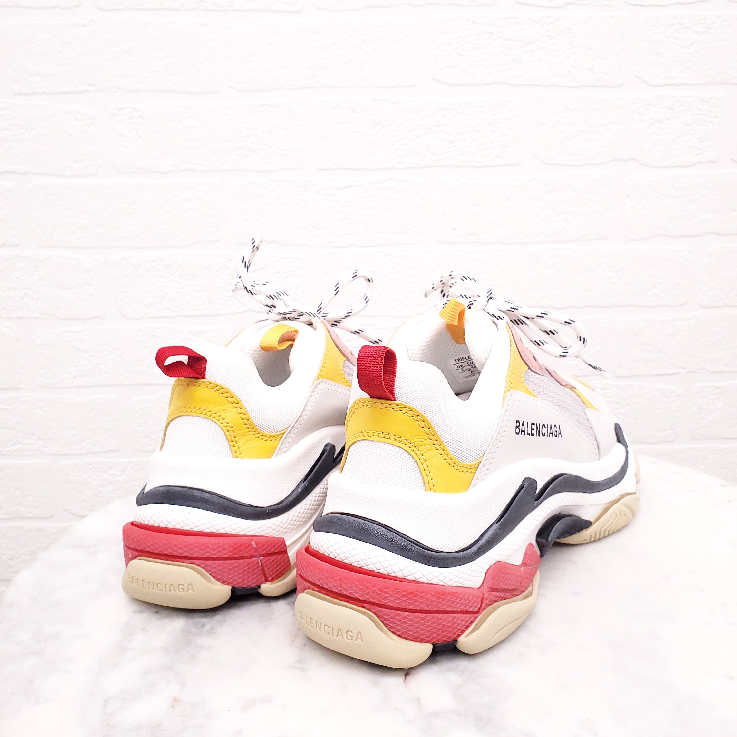 BALENCIAGA MESH/ROSE FLUO CLEAR SOLE SNEAKERS - SIZE 40