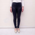 BALENCIAGA NAVY LEATHER PANTS - SIZE 38