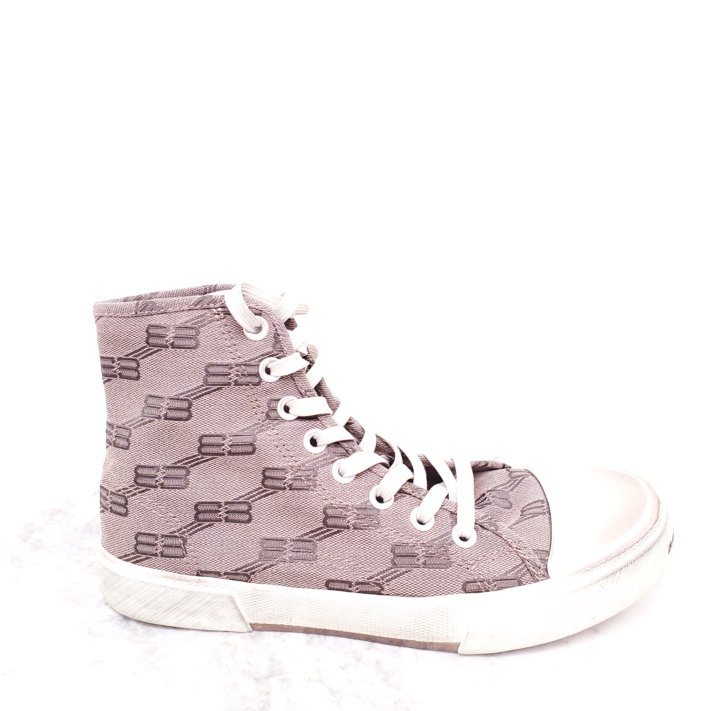 BALENCIAGA PARIS LOGO HIGH TOP SNEAKERS - SIZE 40