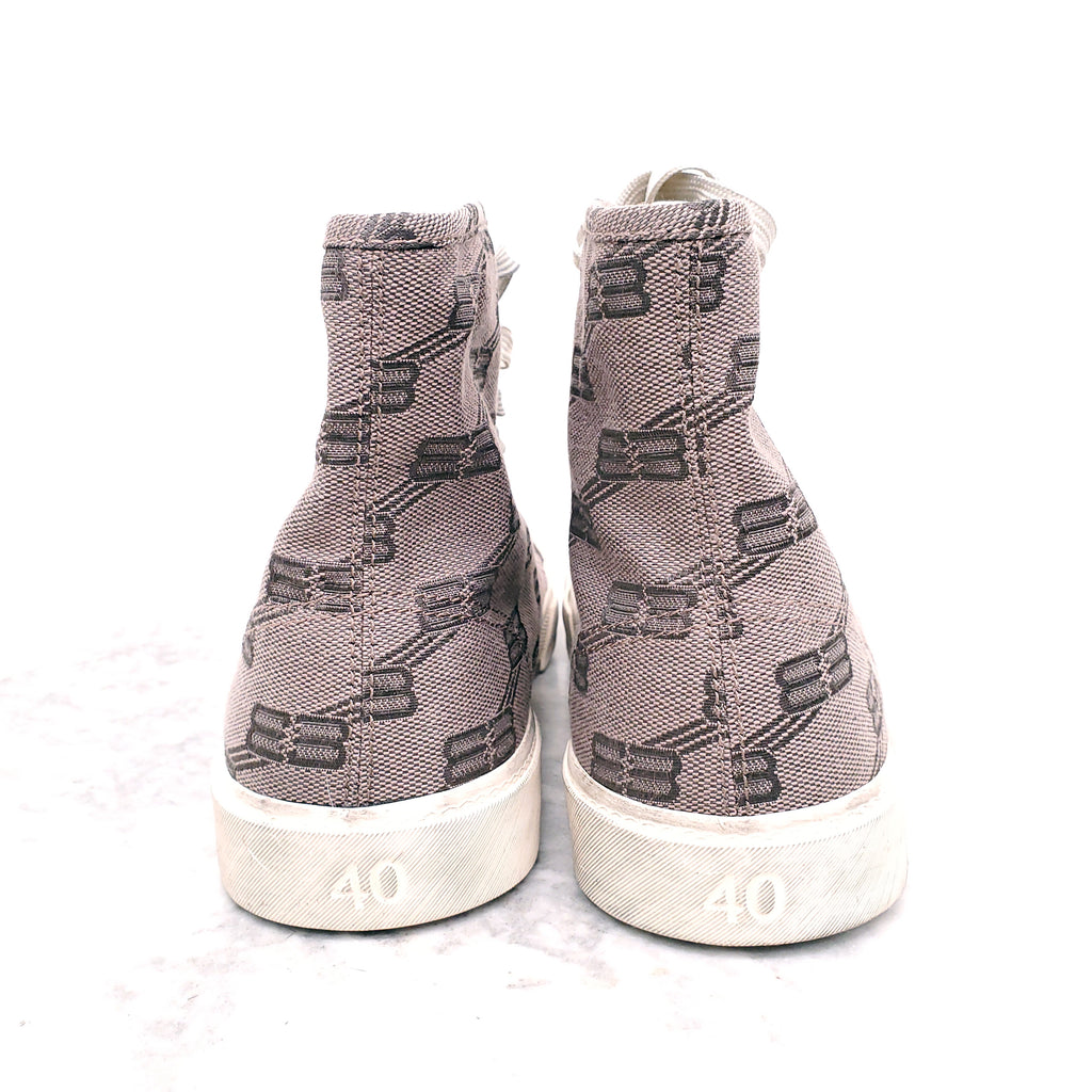 BALENCIAGA PARIS LOGO HIGH TOP SNEAKERS - SIZE 40