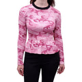 BALENCIAGA PINK CAMO RUCHED LONG SLEEVE - SIZE XS