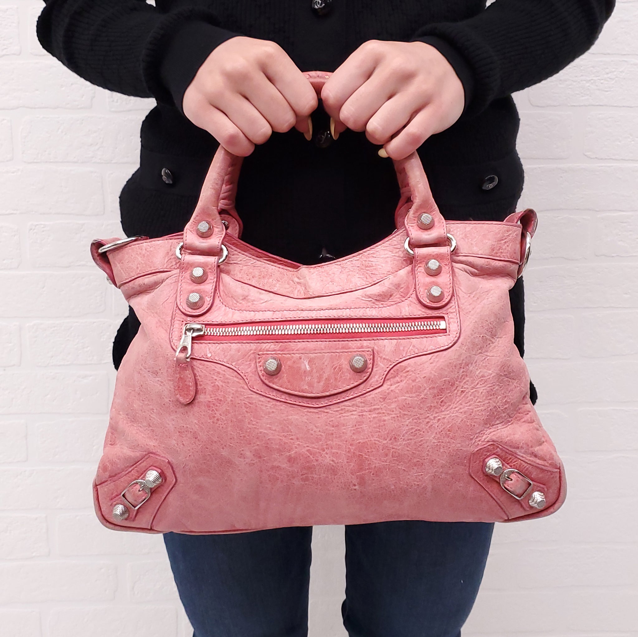 BALENCIAGA PINK CITY BAG CROSSBODY – Rewind Couture