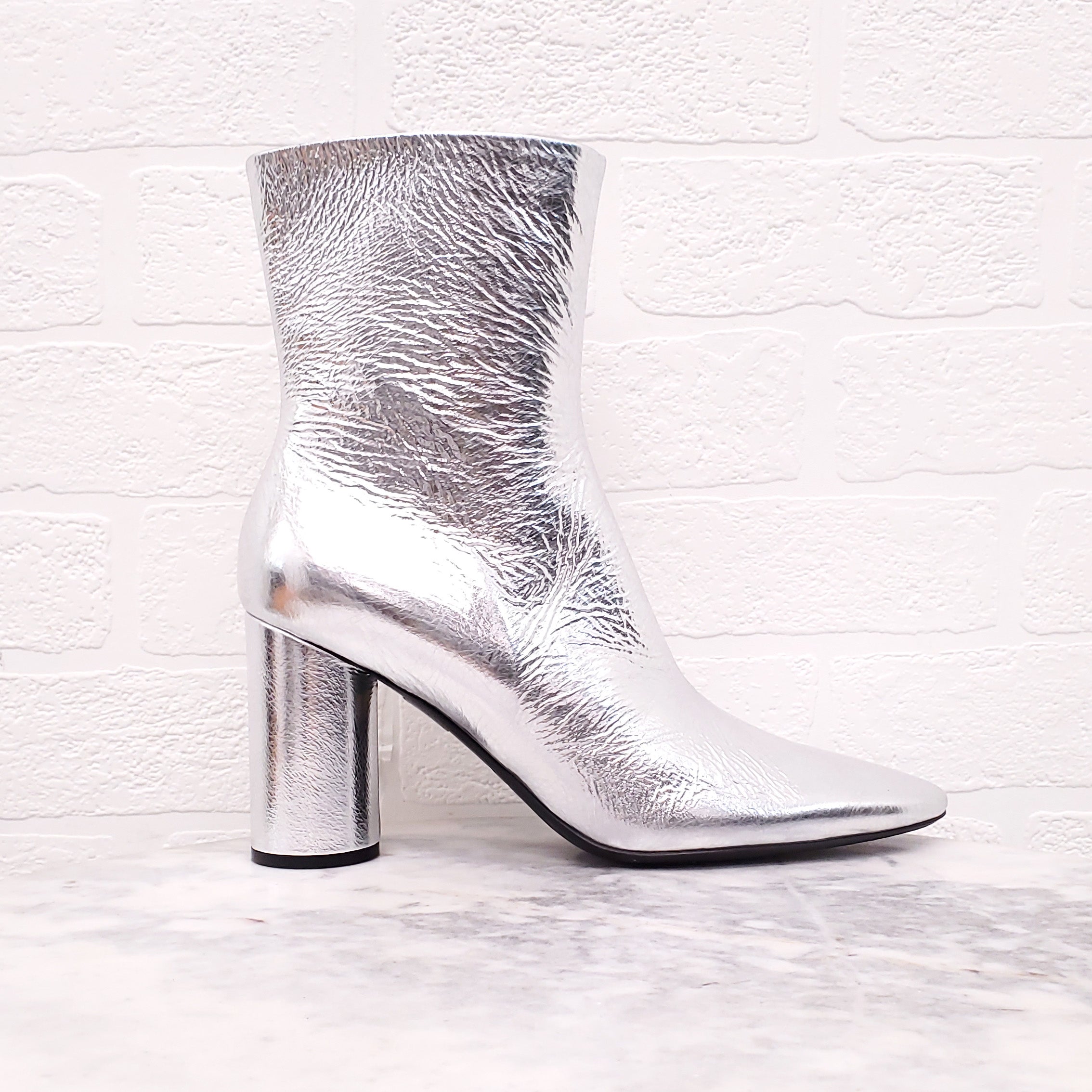 BALENCIAGA SILVER BOOTS - SIZE 38