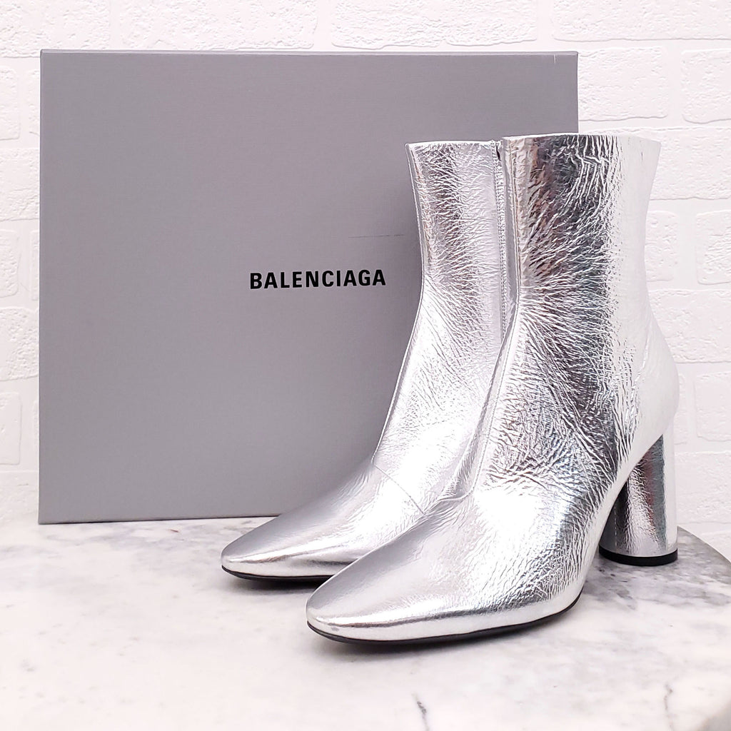 BALENCIAGA SILVER BOOTS - SIZE 38