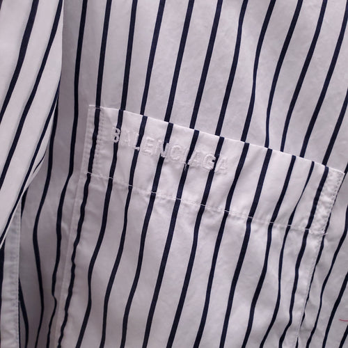 BALENCIAGA STRIPED OVERSZIED BLOUSE - SIZE 36