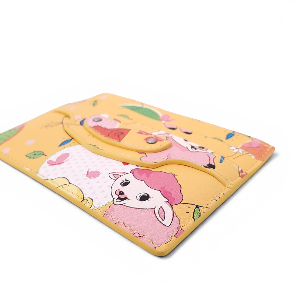 BALENCIAGA YELLOW PUPPIES PRINT CARD HOLDER