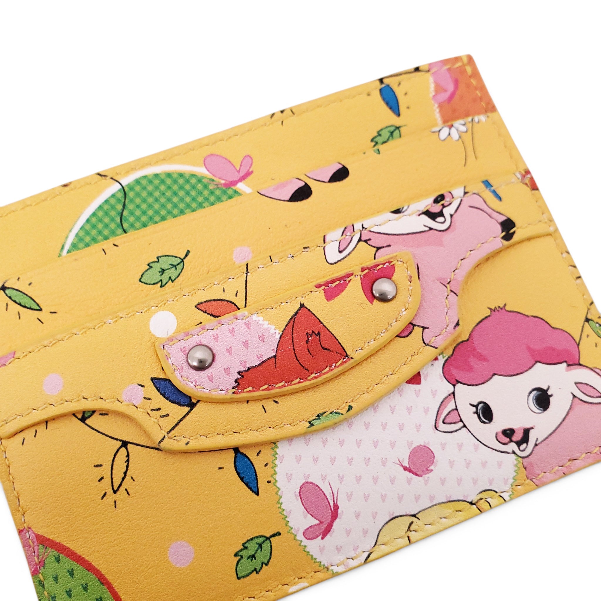 BALENCIAGA YELLOW PUPPIES PRINT CARD HOLDER