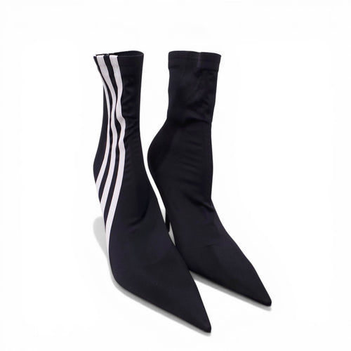 BALENCIAGA x ADIDAS BLACK SPANDEX KNIFE BOOTIES - SIZE 36
