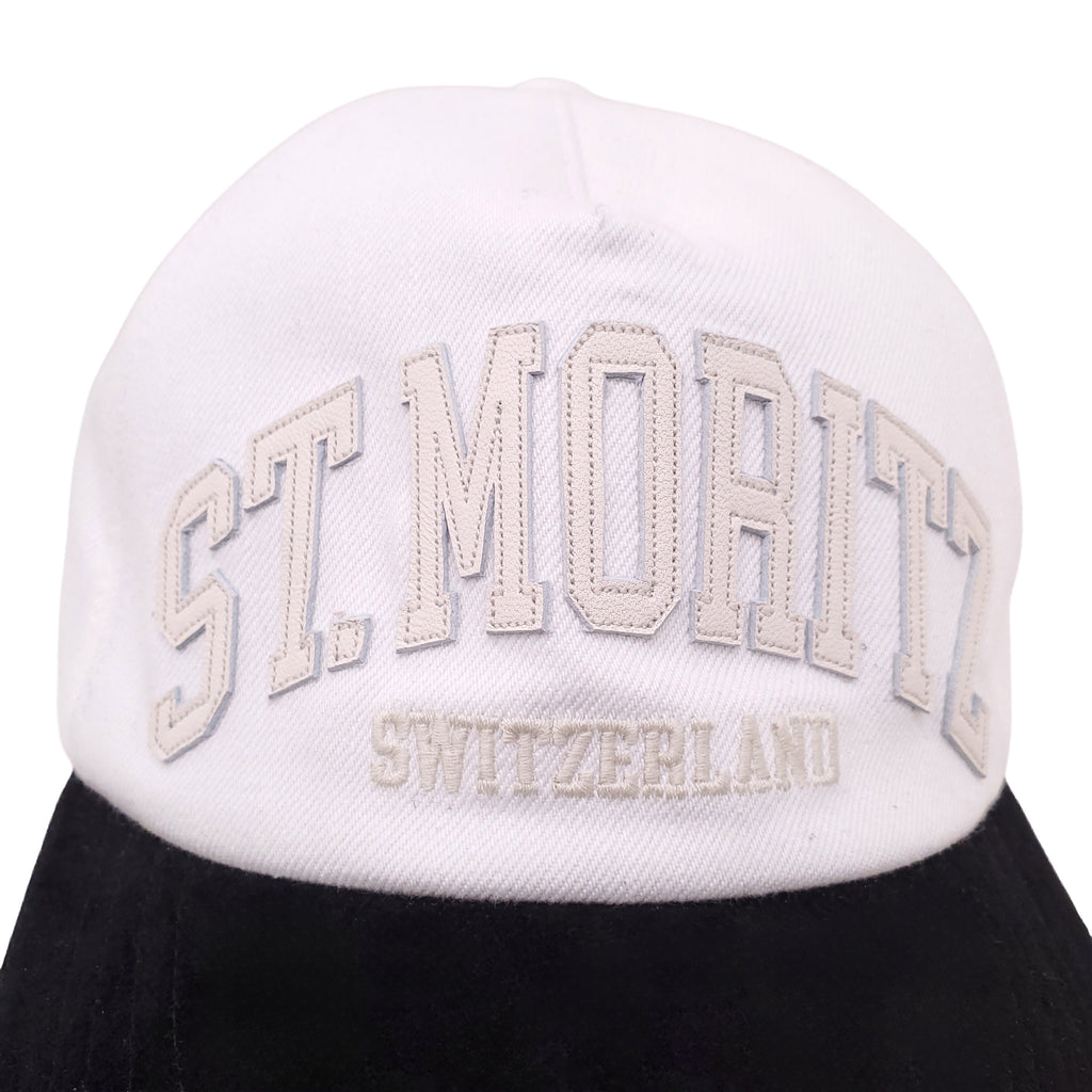 BALLY CREAM AND BLACK ST. MORITZ HAT SIZE- 56