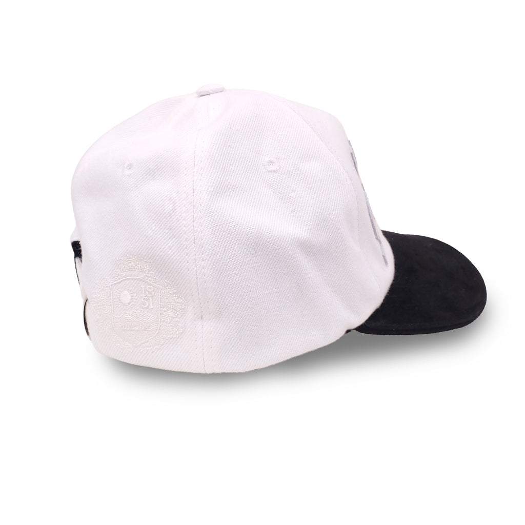 BALLY CREAM AND BLACK ST. MORITZ HAT SIZE- 56