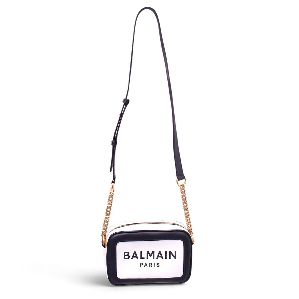BALMAIN CANVAS LOGO CROSSBODY