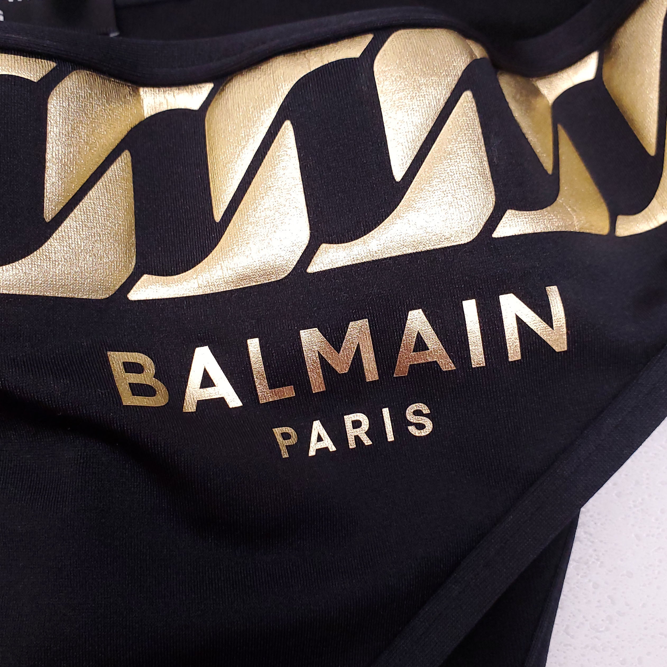 BALMAIN CHAIN PATTERNED BIKINI - SIZE 34
