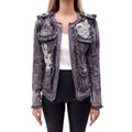 BALMAIN CRYSTAL DENIM JACKET - SIZE 38