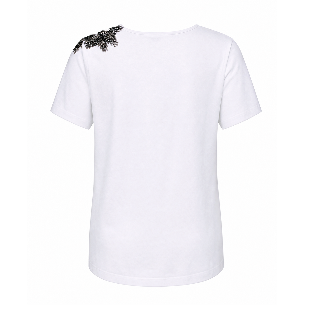 BALMAIN CRYSTAL EMBELLISHED SHIRT - SIZE M