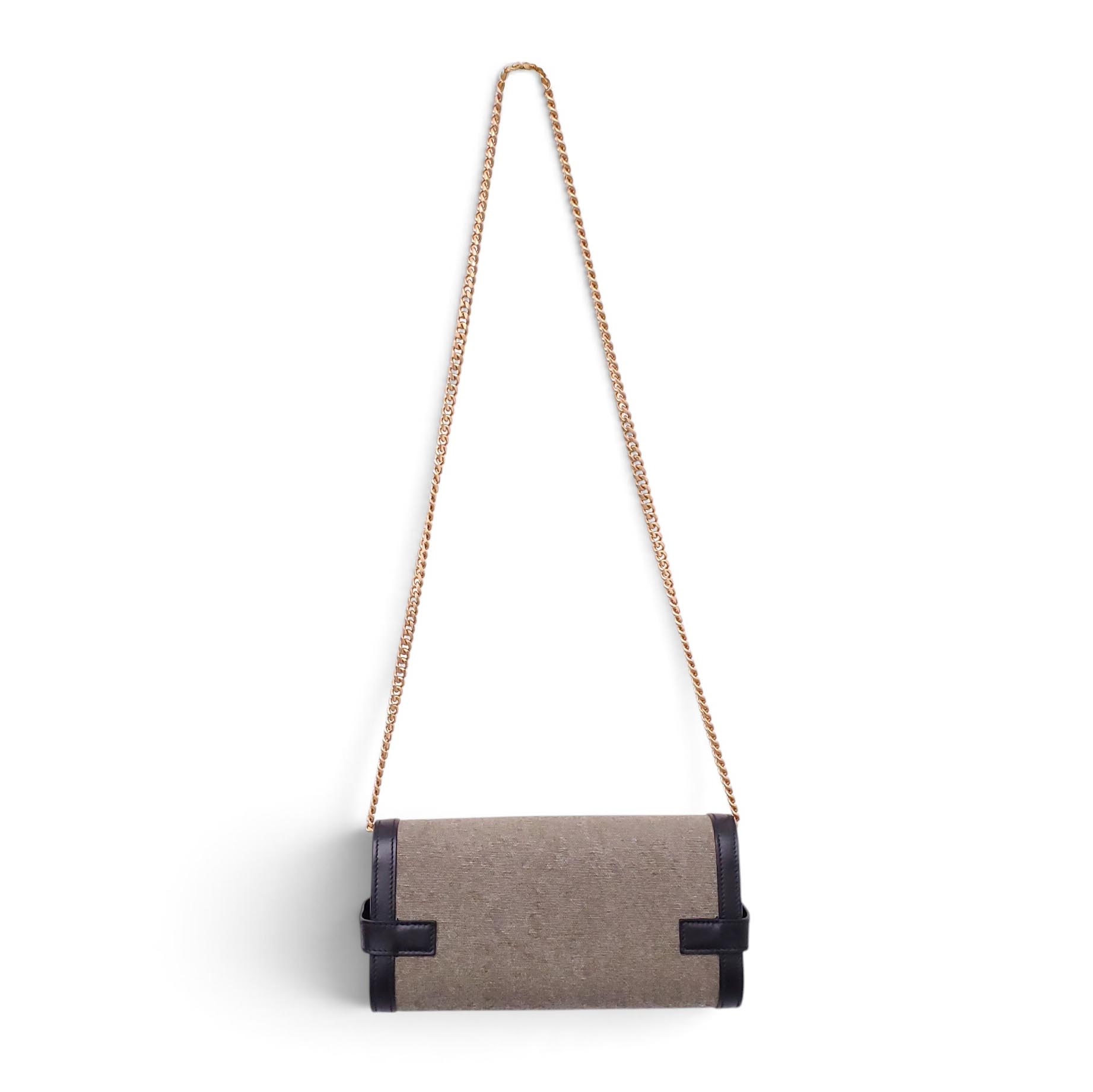 BALMAIN KHAKI LOGO BAG