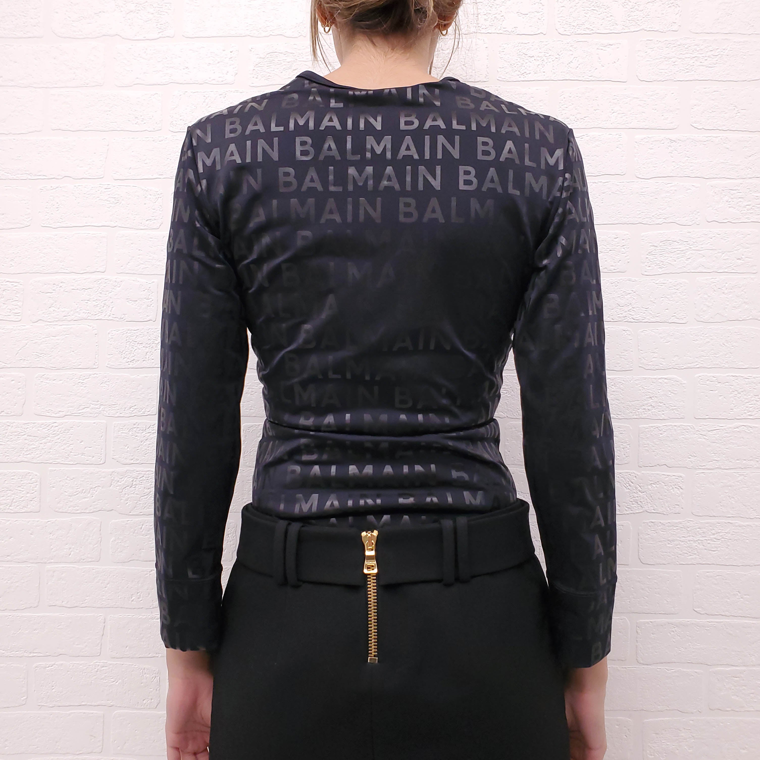 BALMAIN LOGO BODYSUIT - SIZE 40