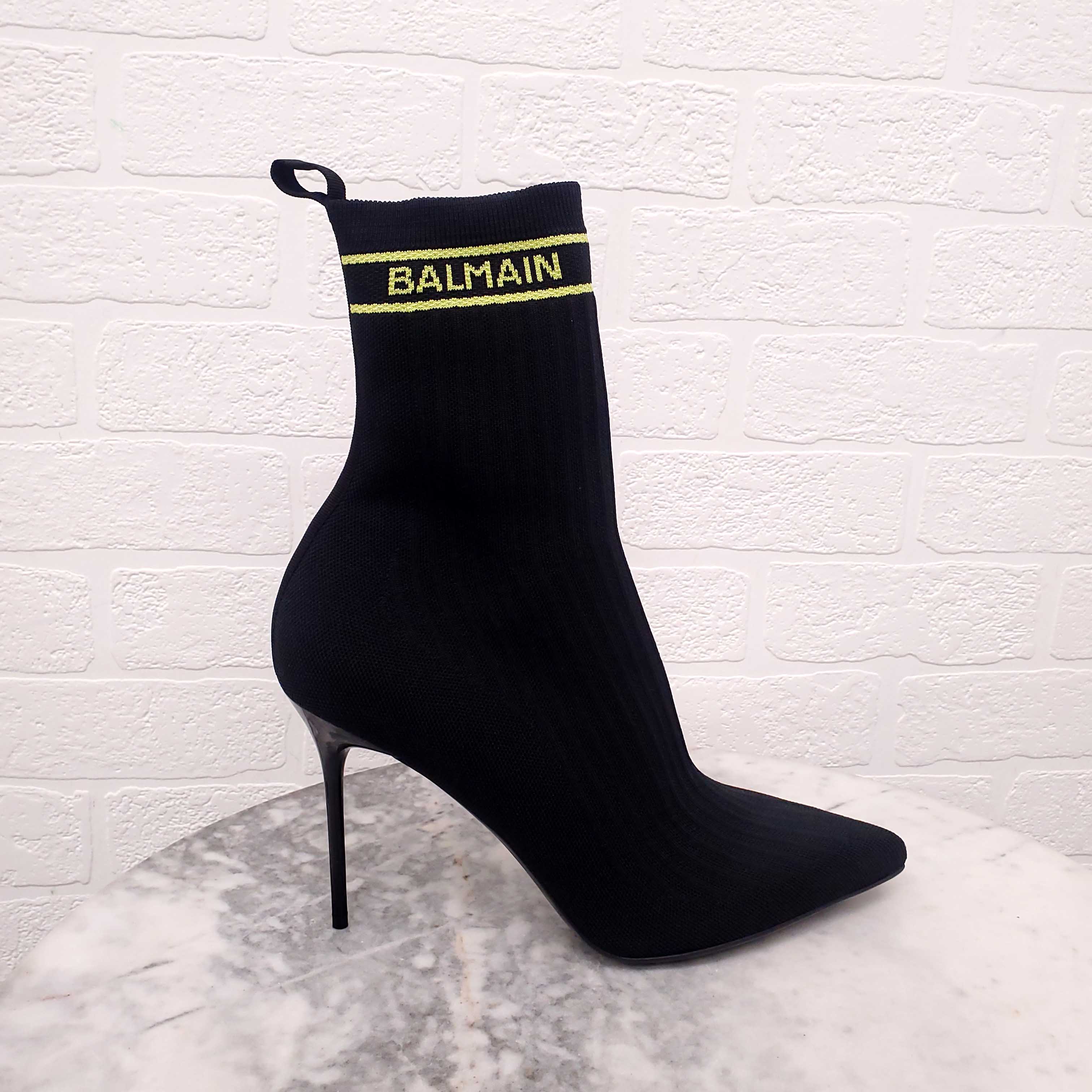 BALMAIN LOGO SOCK BOOTIES - SIZE 41