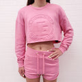 BALMAIN PINK LOGO SHORTS SET - SIZE XXS/34