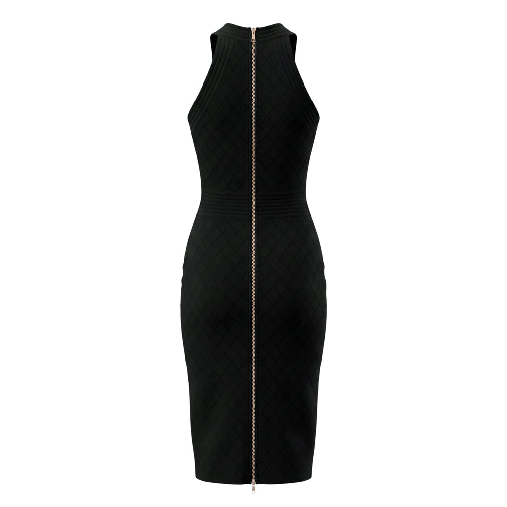 BALMAIN RUNWAY CRYSTAL KNIT DRESS - SIZE 40
