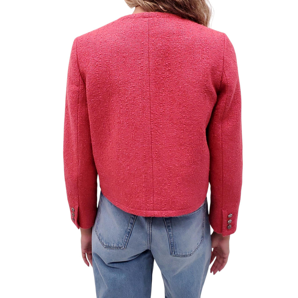 BA&SH RED TWEED JACKET - SIZE XS