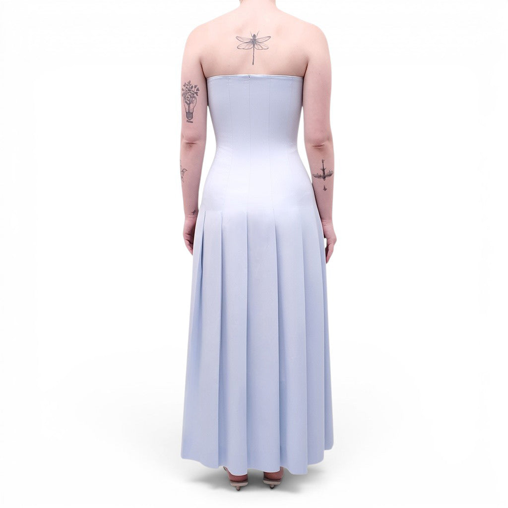 BEARE PARK LIGHT BLUE COTTON DRESS - SIZE 10