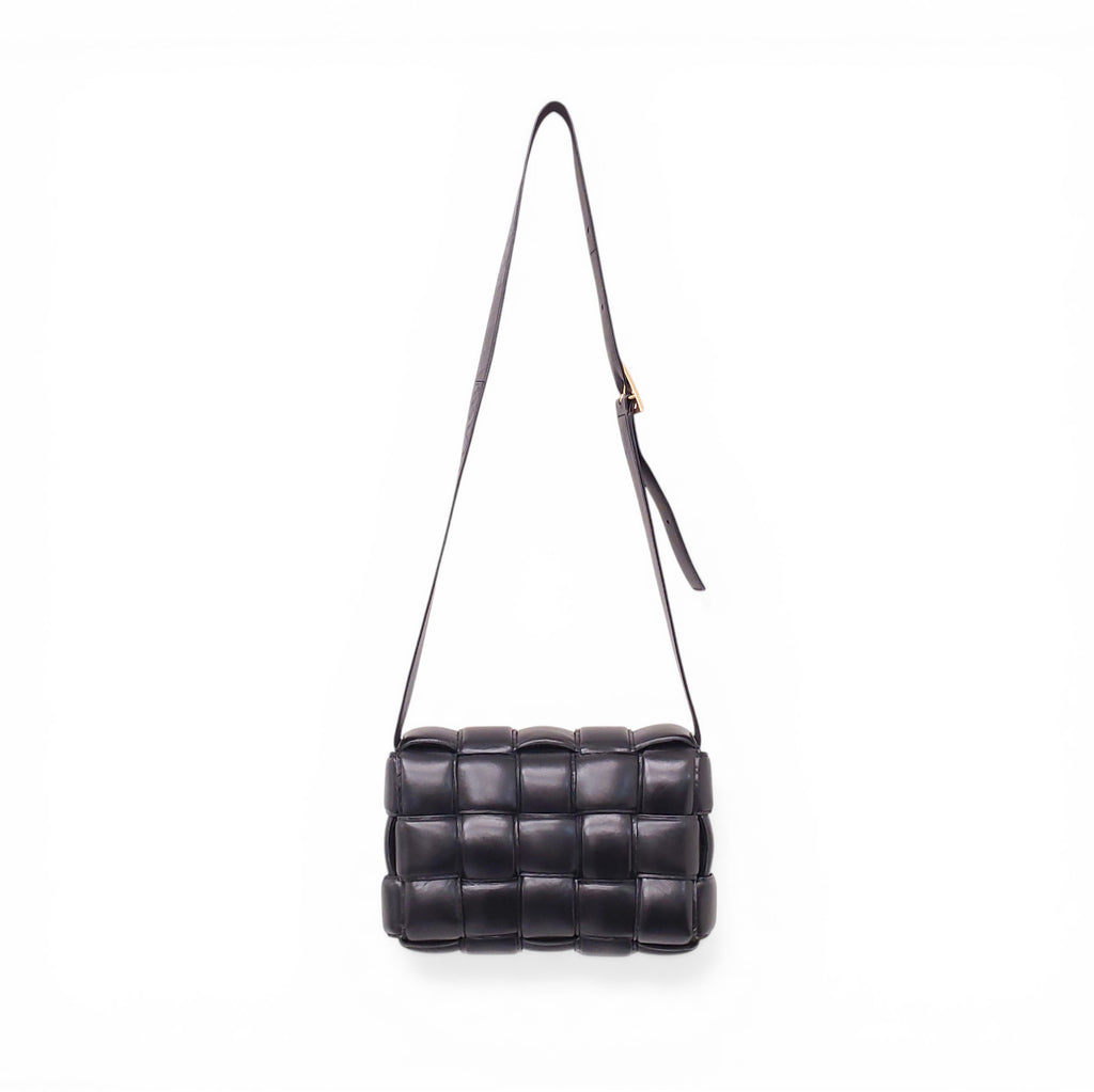 BOTTEGA VENETA BLACK PADDED CASSETTE BAG