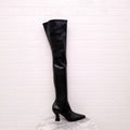 BOTTEGA VENETA BLACK THIGH HIGH POINTED HEELS - SIZE 41