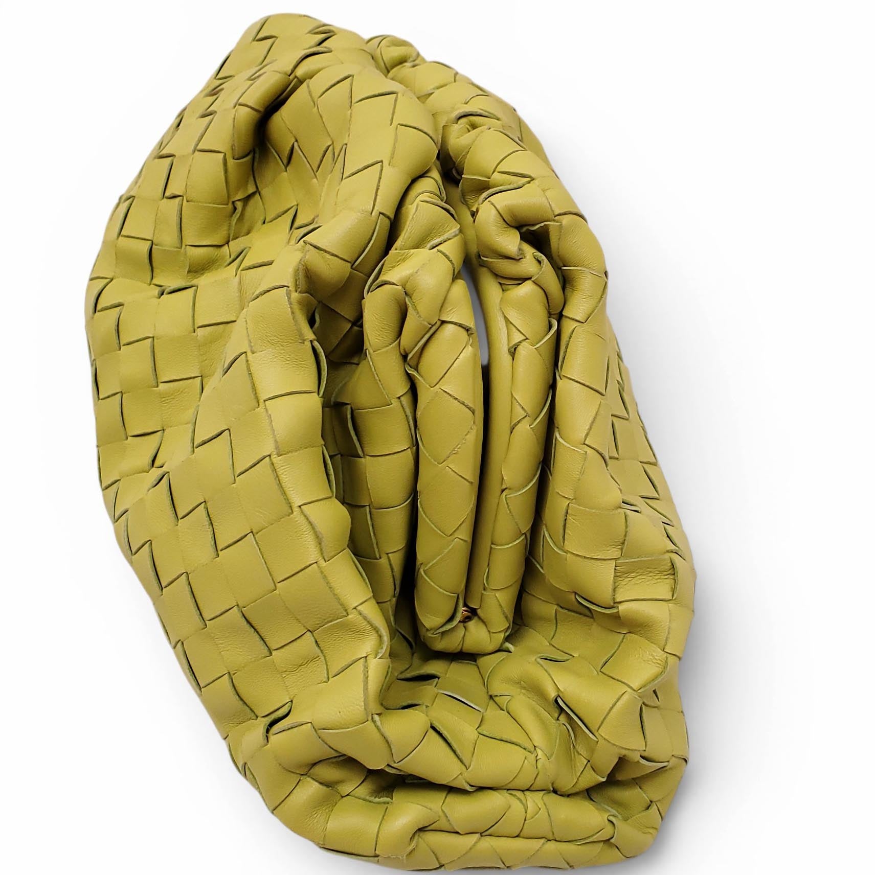 BOTTEGA VENETA CHARTREUSE INTRECCIATO POUCH