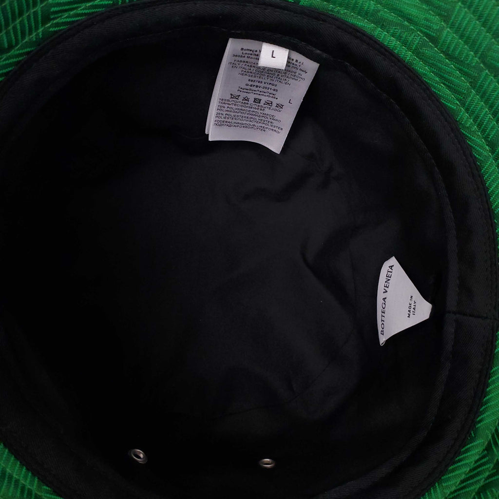 BOTTEGA VENETA GREEN BUCKET HAT - SIZE L