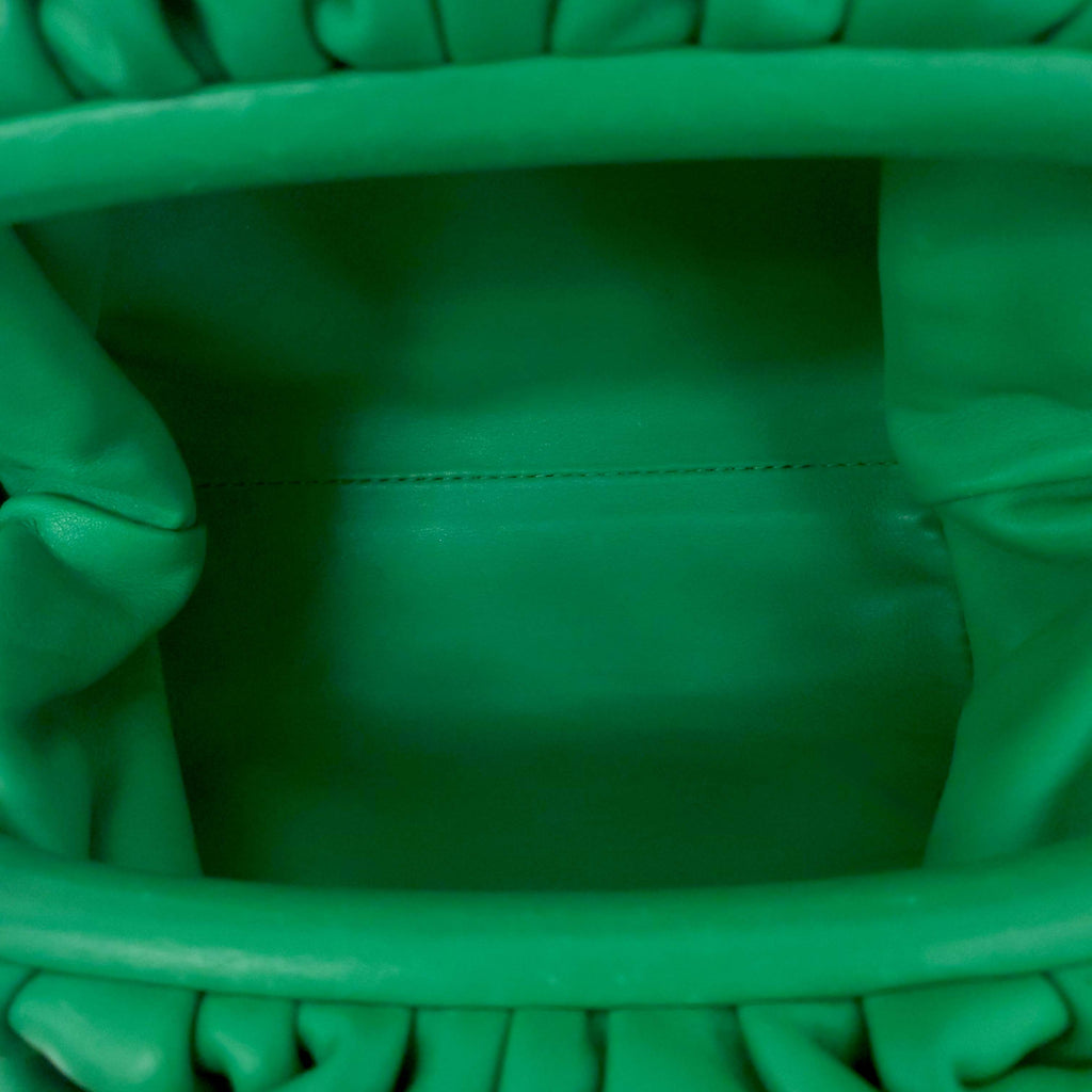 BOTTEGA VENETA GREEN 'THE MINI POUCH' BAG