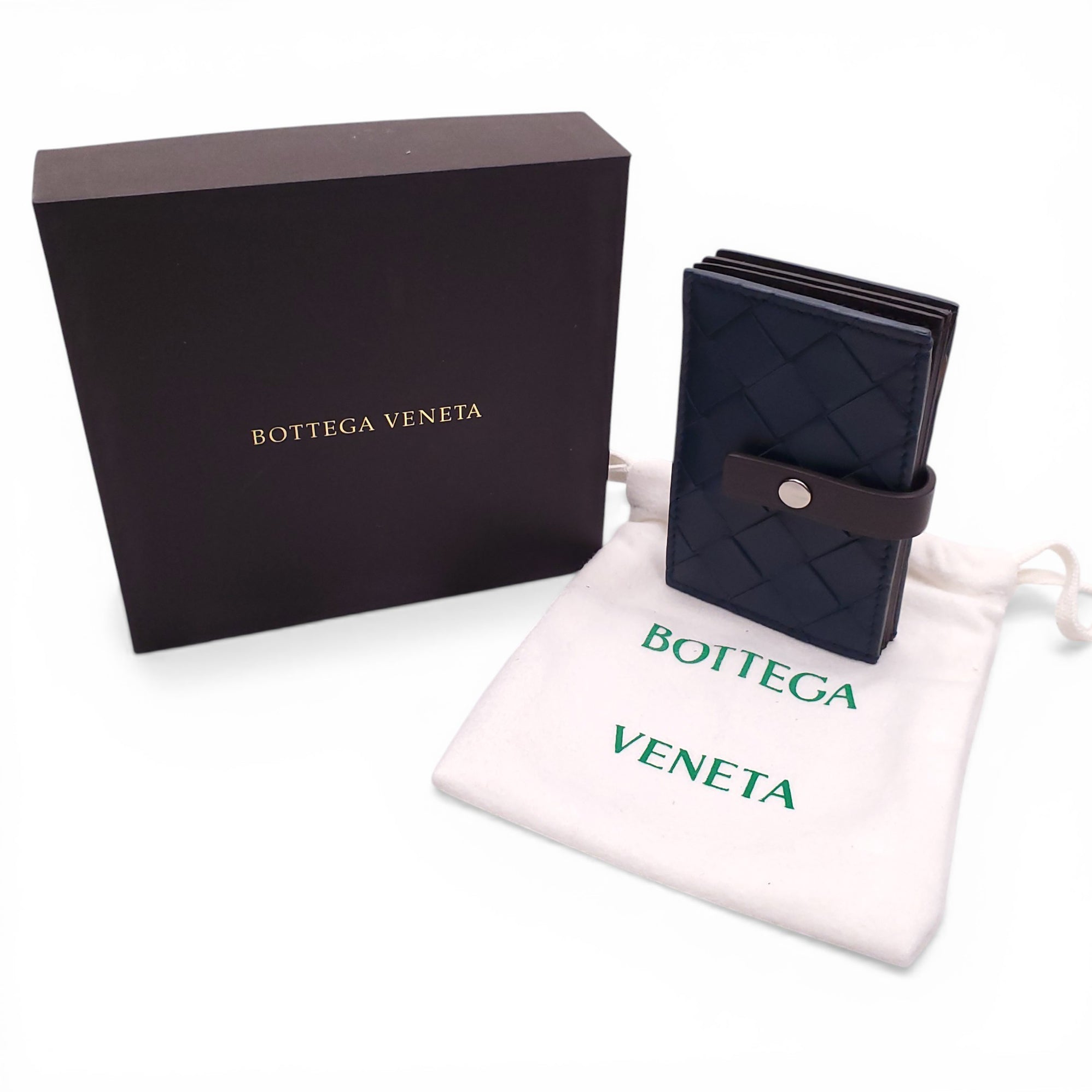 BOTTEGA VENETA NAVY CARD HOLDER