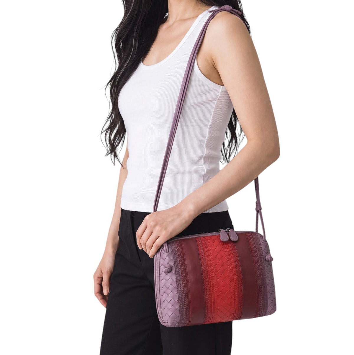 BOTTEGA VENETA NODINI IN GLACIER/BAROLO COMBO